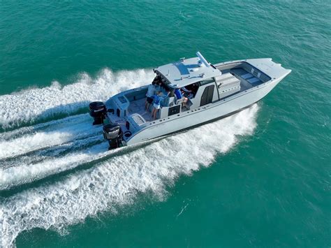 Insetta boatworks  Coffey says that the asymmetrical sponsons float higher and help the boat turn with less outboard force
